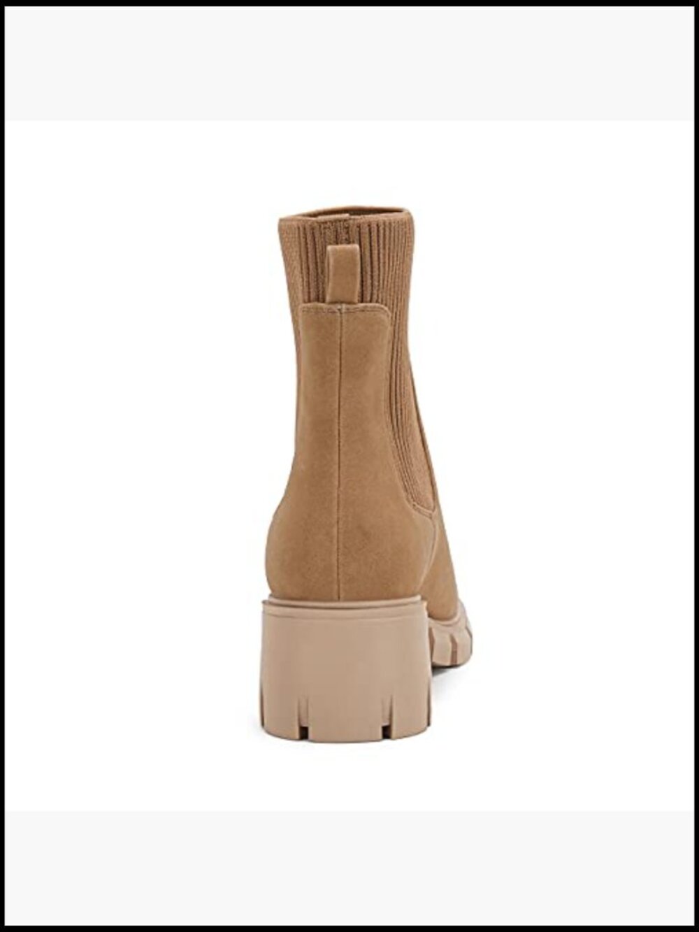 Women's Platform Ankle Boots Chunky Block Heel Chelsea Booties Lug Sole - Picture 5 of 7